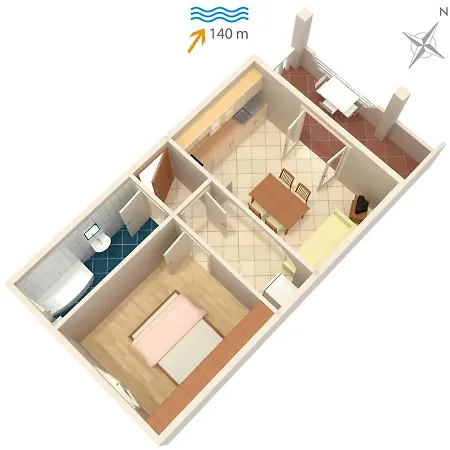 By The Sea Mastrinka, Ciovo - 4648 شقة تروغير
